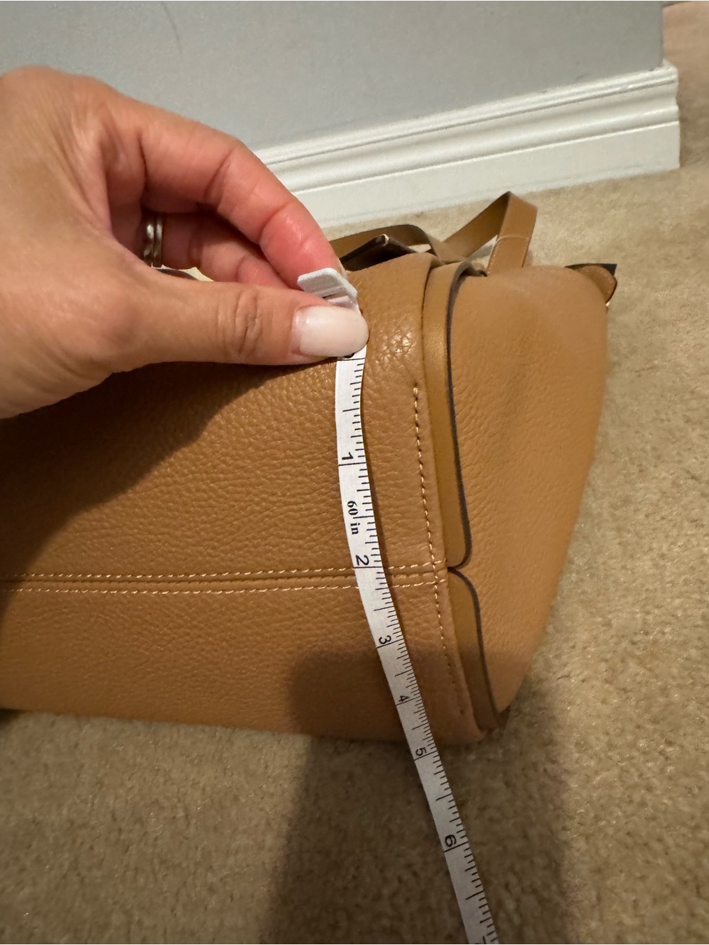 NWT - Kate Spade Pebbled Leather Shoulder Tote in Tan - Picture 11 of 12